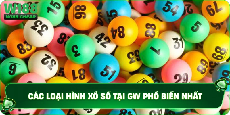 Các loại hình xổ số tại GW phổ biến nhất 